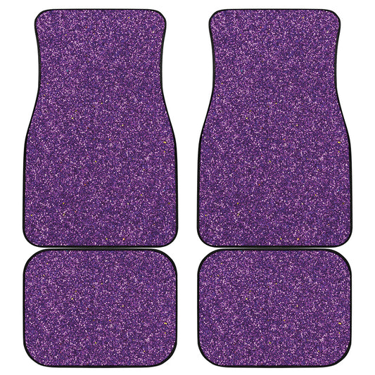 Purple Glitter Artwork Print (NOT Real Glitter) Front and Back Car Floor Mats