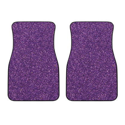 Purple Glitter Artwork Print (NOT Real Glitter) Front Car Floor Mats