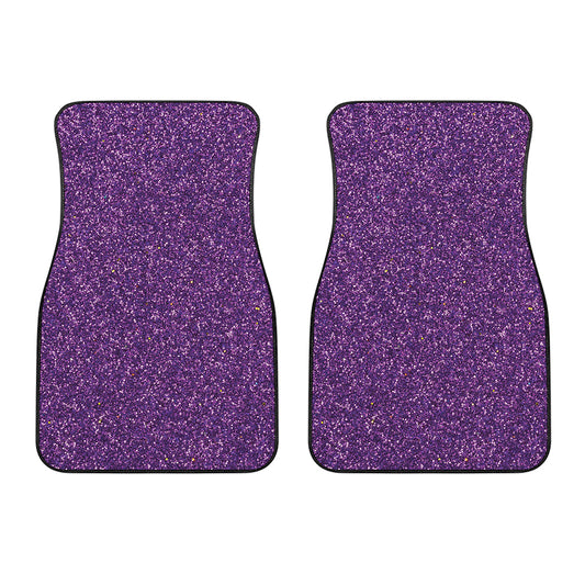 Purple Glitter Artwork Print (NOT Real Glitter) Front Car Floor Mats