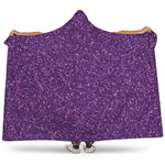 Purple Glitter Artwork Print (NOT Real Glitter) Hooded Blanket