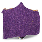 Purple Glitter Artwork Print (NOT Real Glitter) Hooded Blanket