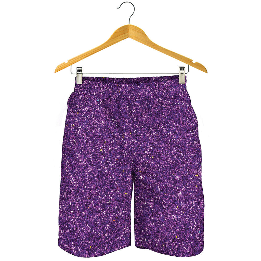 Purple Glitter Artwork Print (NOT Real Glitter) Men's Shorts