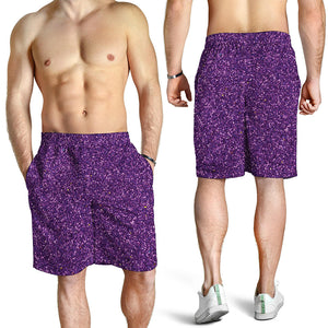 Purple Glitter Artwork Print (NOT Real Glitter) Men's Shorts