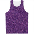 Purple (NOT Real) Glitter Print Men's Tank Top