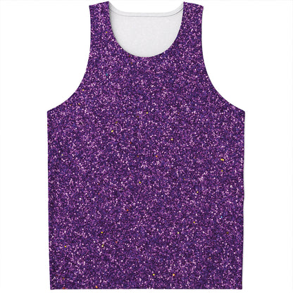 Purple Glitter Artwork Print (NOT Real Glitter) Men's Tank Top