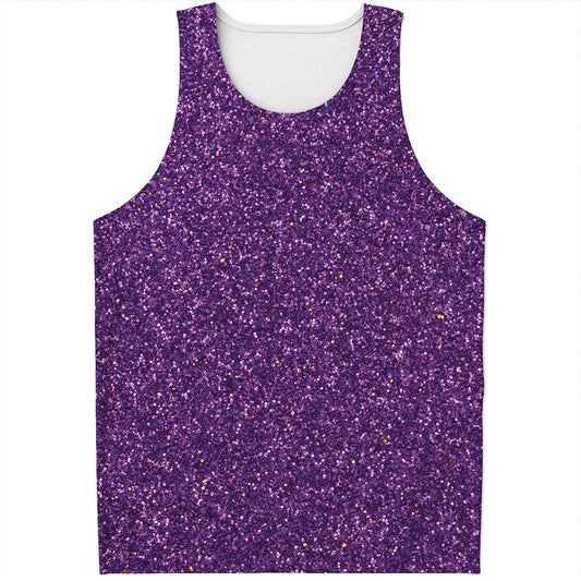 Purple Glitter Artwork Print (NOT Real Glitter) Men's Tank Top