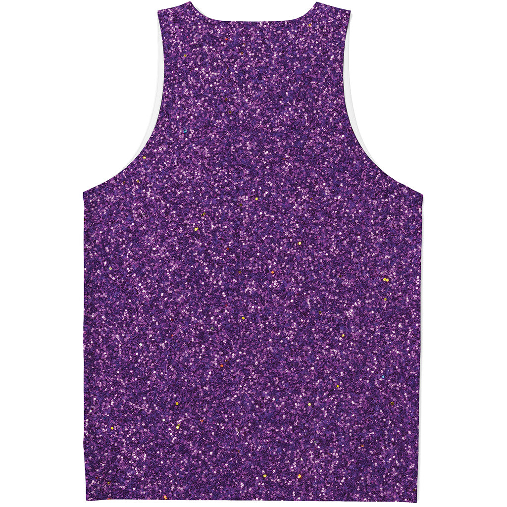 Purple Glitter Artwork Print (NOT Real Glitter) Men's Tank Top