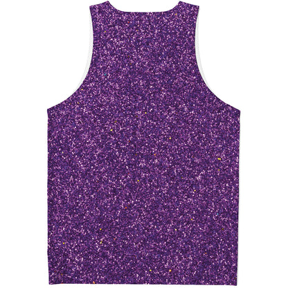 Purple Glitter Artwork Print (NOT Real Glitter) Men's Tank Top