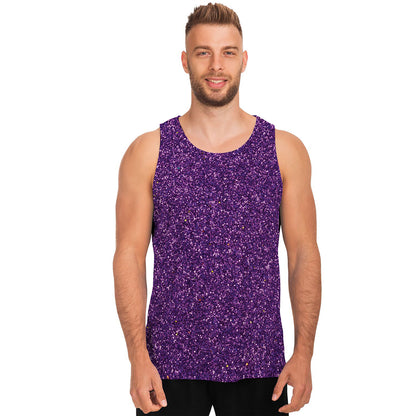 Purple Glitter Artwork Print (NOT Real Glitter) Men's Tank Top