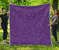 Purple (NOT Real) Glitter Print Quilt