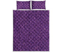 Purple Glitter Artwork Print (NOT Real Glitter) Quilt Bed Set