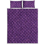 Purple Glitter Artwork Print (NOT Real Glitter) Quilt Bed Set