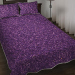 Purple Glitter Artwork Print (NOT Real Glitter) Quilt Bed Set