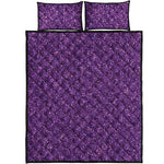 Purple Glitter Artwork Print (NOT Real Glitter) Quilt Bed Set