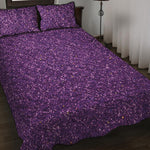 Purple Glitter Artwork Print (NOT Real Glitter) Quilt Bed Set