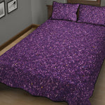 Purple Glitter Artwork Print (NOT Real Glitter) Quilt Bed Set