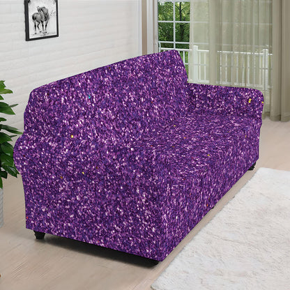 Purple Glitter Artwork Print (NOT Real Glitter) Sofa Cover
