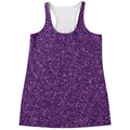 Purple (NOT Real) Glitter Print Women's Racerback Tank Top