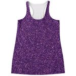 Purple Glitter Artwork Print (NOT Real Glitter) Women's Racerback Tank Top