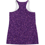 Purple Glitter Artwork Print (NOT Real Glitter) Women's Racerback Tank Top
