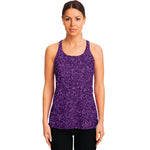 Purple Glitter Artwork Print (NOT Real Glitter) Women's Racerback Tank Top