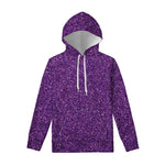 Purple Glitter Artwork Print Pullover Hoodie