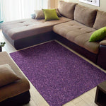 Purple Glitter Texture Print Area Rug