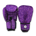 Purple (NOT Real) Glitter Print Boxing Gloves