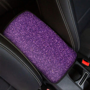 Purple Glitter Texture Print Car Center Console Cover