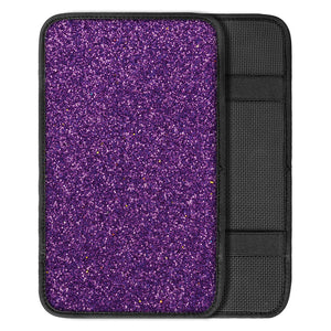 Purple Glitter Texture Print Car Center Console Cover