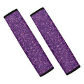 Purple (NOT Real) Glitter Print Car Seat Belt Covers
