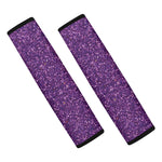 Purple Glitter Texture Print Car Seat Belt Covers