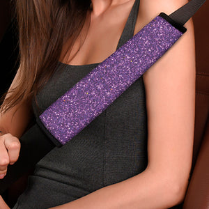 Purple Glitter Texture Print Car Seat Belt Covers