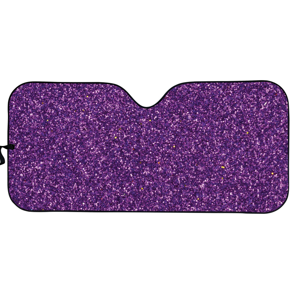 Purple Glitter Texture Print Car Sun Shade