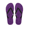 Purple Glitter Texture Print Flip Flops