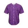Purple Glitter Texture Print Men's Baseball Jersey