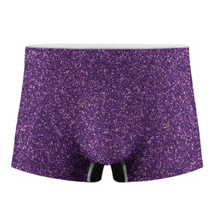 Purple Glitter Texture Print Men's Boxer Briefs