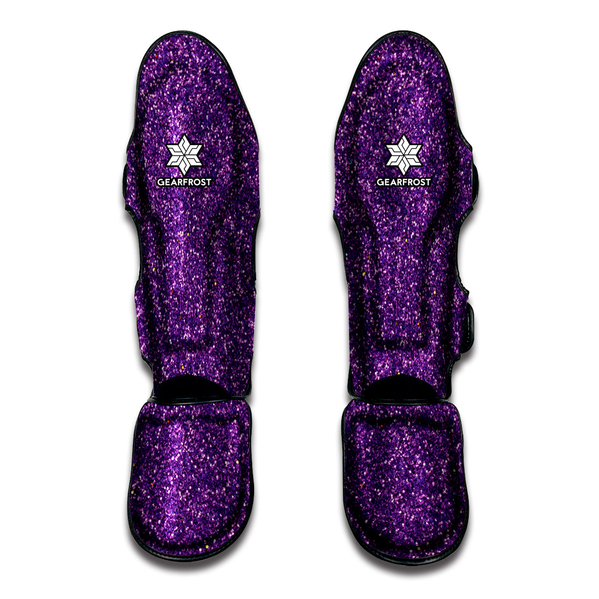 Purple Glitter Texture Print Muay Thai Shin Guard