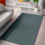 Purple Grape Pattern Print Area Rug