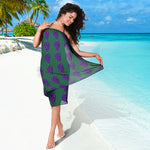 Purple Grape Pattern Print Beach Sarong Wrap