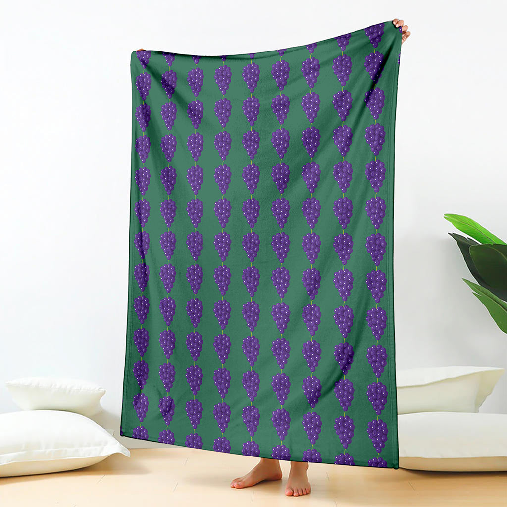 Purple Grape Pattern Print Blanket