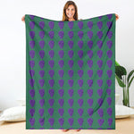 Purple Grape Pattern Print Blanket