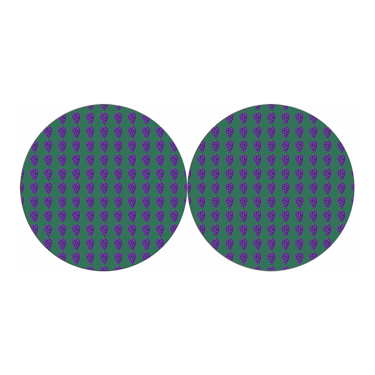 Purple Grape Pattern Print Car Coasters