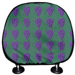 Purple Grape Pattern Print Car Headrest Covers