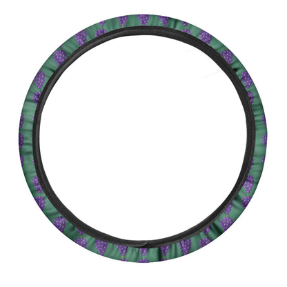 Purple Grape Pattern Print Car Steering Wheel Cover