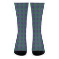 Purple Grape Pattern Print Crew Socks