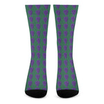 Purple Grape Pattern Print Crew Socks