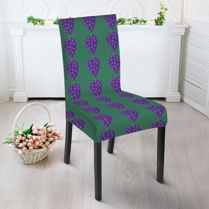 Purple Grape Pattern Print Dining Chair Slipcover