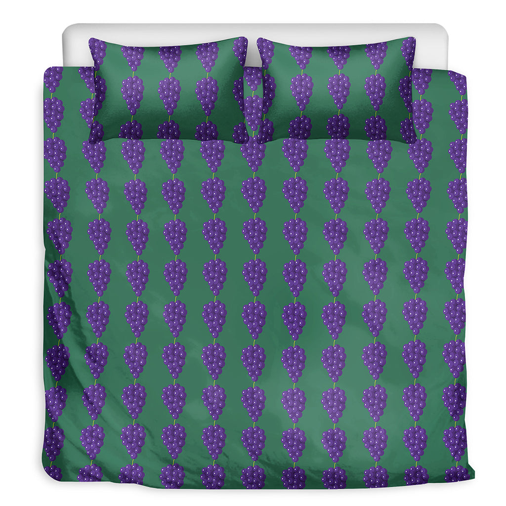 Purple Grape Pattern Print Duvet Cover Bedding Set