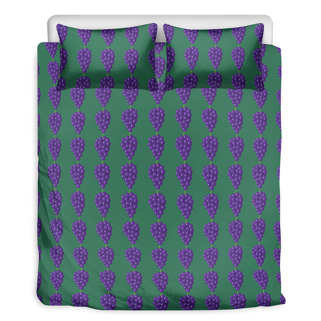Purple Grape Pattern Print Duvet Cover Bedding Set